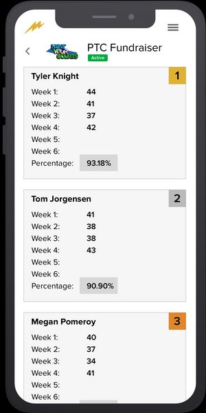 Lightning League Mobile Single Page